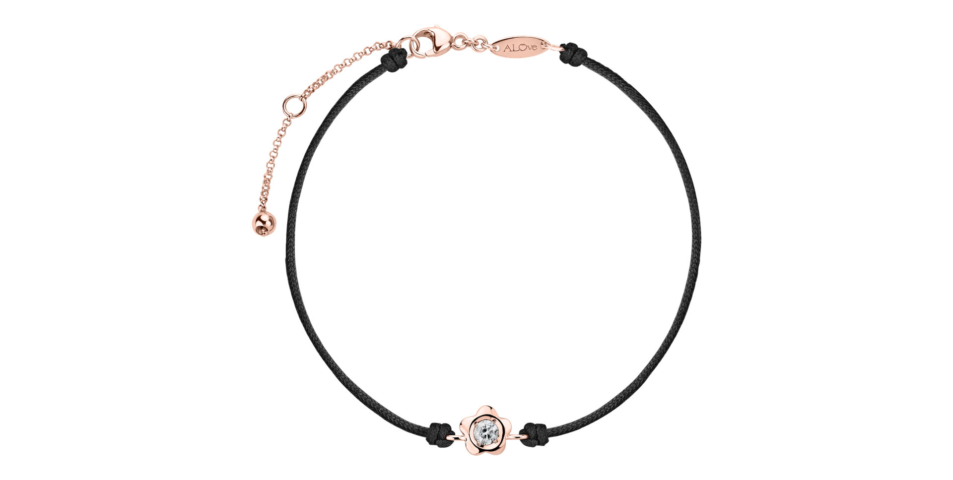 Diamantový náramek se šňůrkou Diamond Blossom