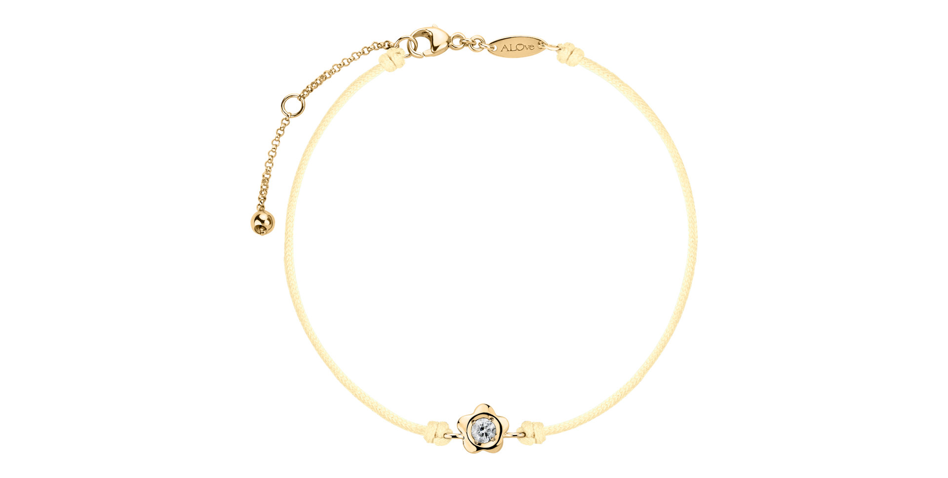 Diamantový náramek se šňůrkou Diamond Blossom