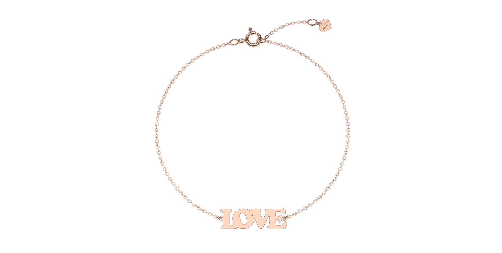 Náramek s diamantem Love