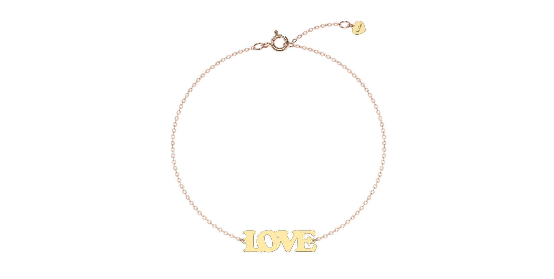 Náramek s diamantem Love