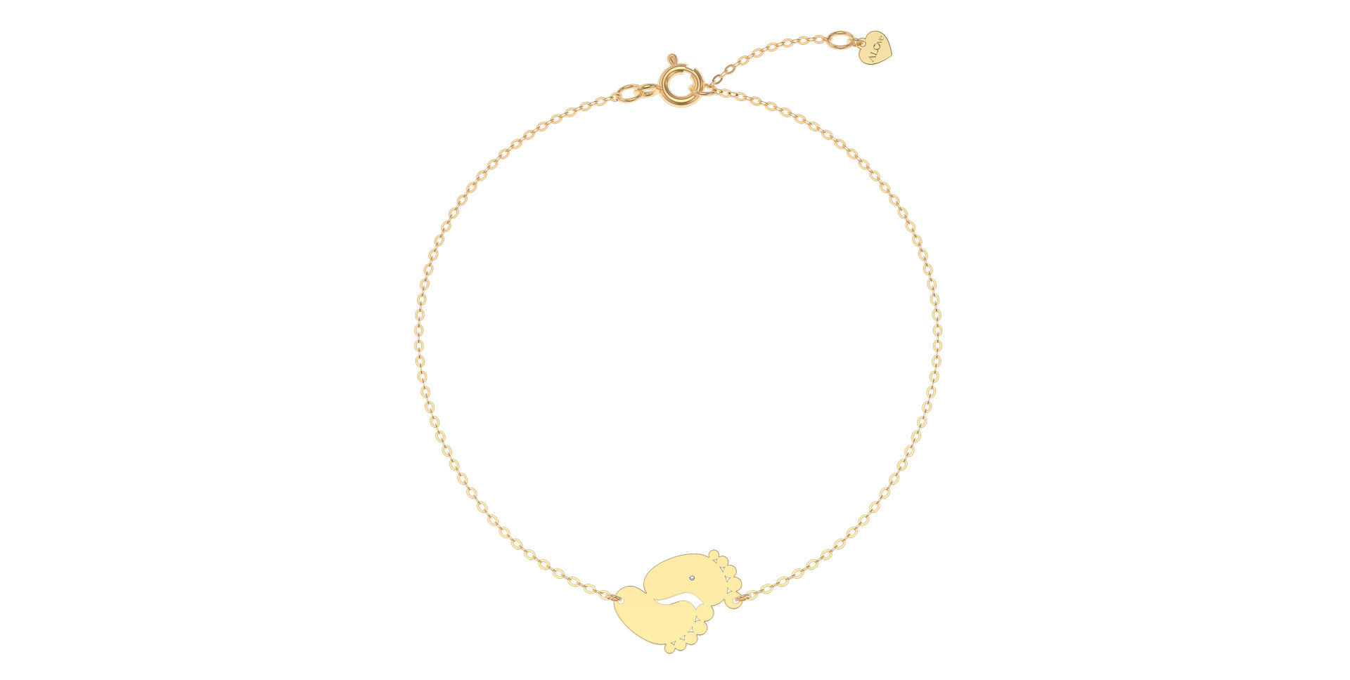 Náramek s diamantem Baby Feet