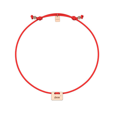 Diamantový náramek se šňůrkou Military Stamp Love