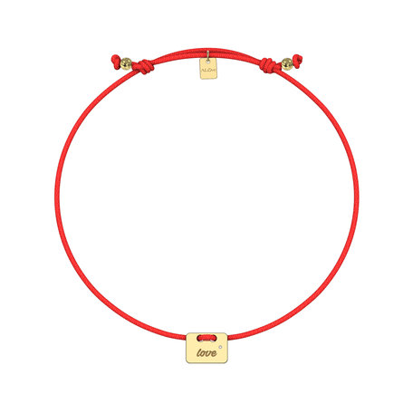 Diamantový náramek se šňůrkou Military Stamp Love