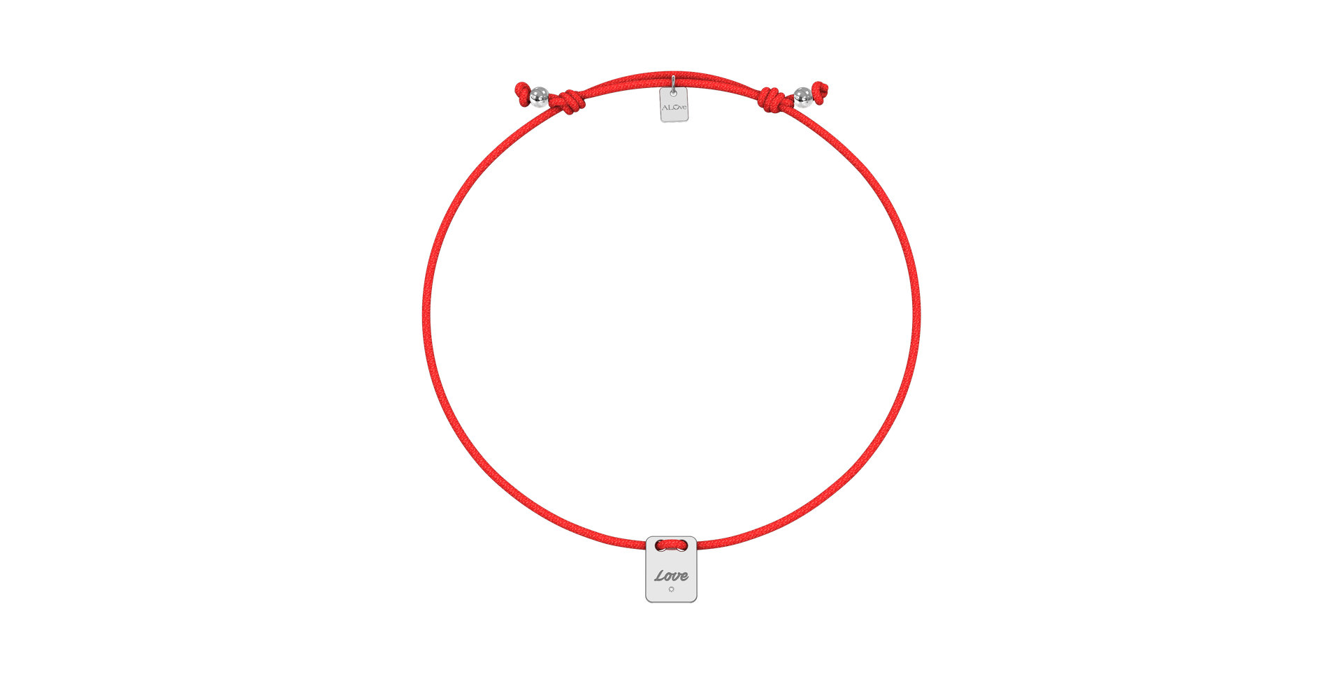 Diamantový náramek se šňůrkou Mini Stamp Love