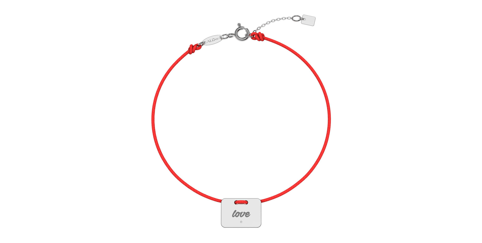 Diamantový náramek se šňůrkou Military Stamp Love