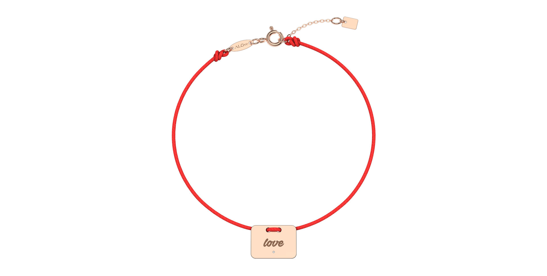 Diamantový náramek se šňůrkou Military Stamp Love