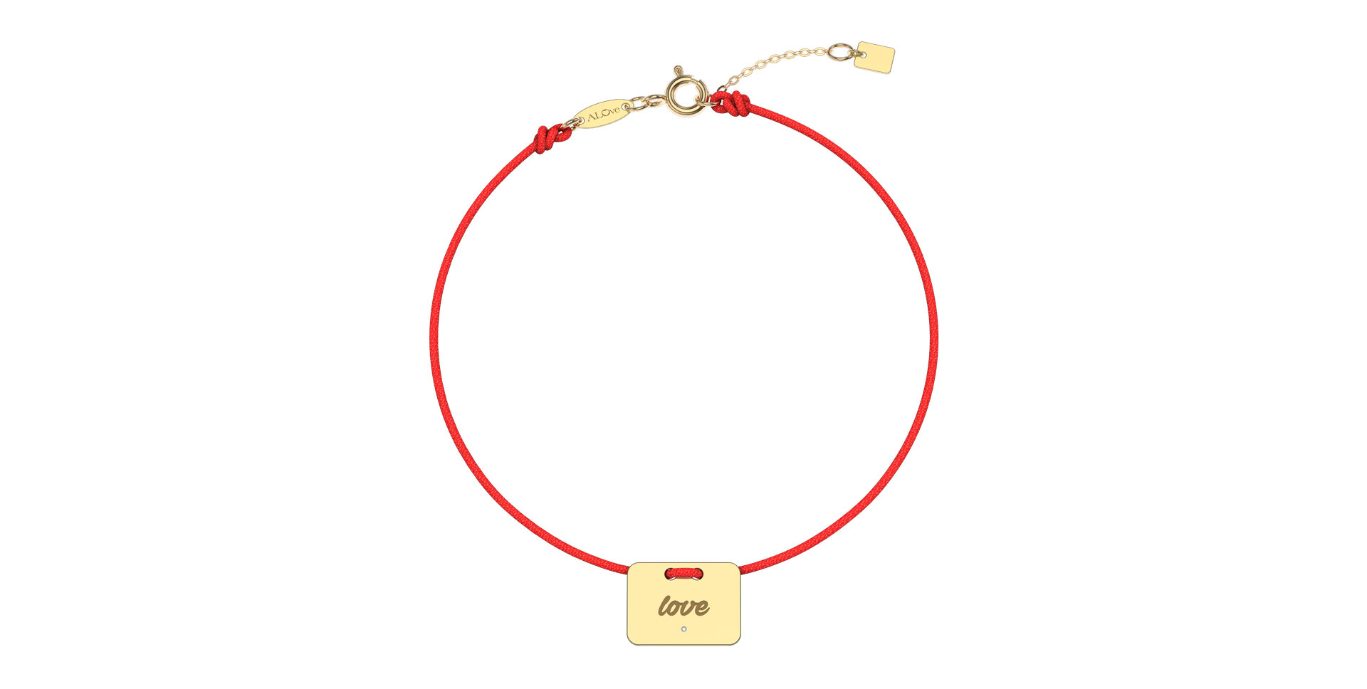 Diamantový náramek se šňůrkou Military Stamp Love