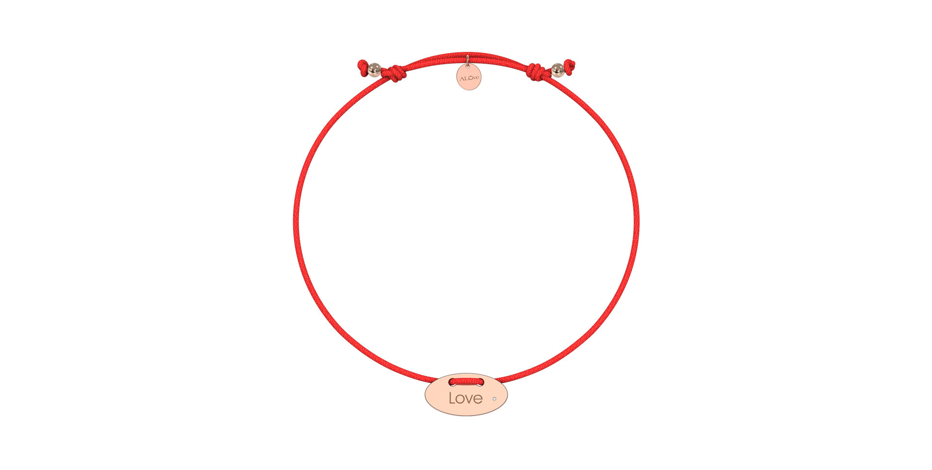 Diamantový náramek se šňůrkou Stamp