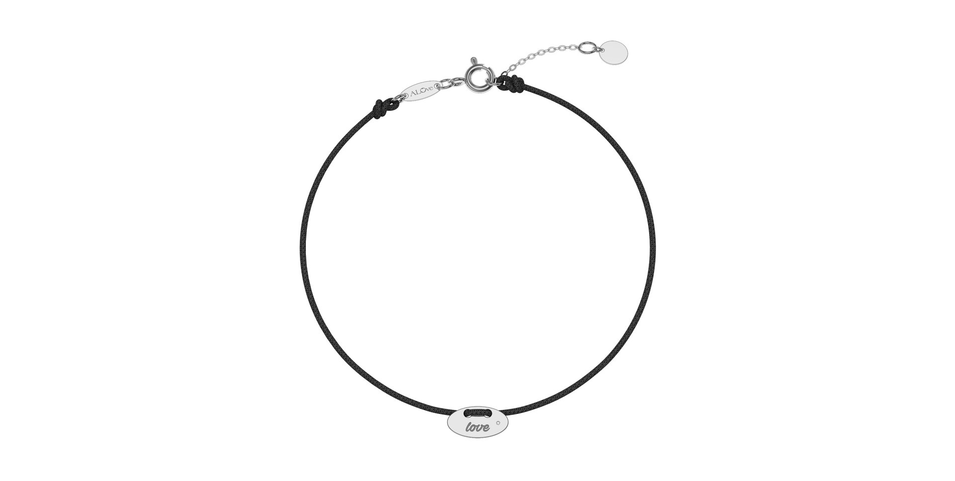 Diamantový náramek se šňůrkou Mini Stamp