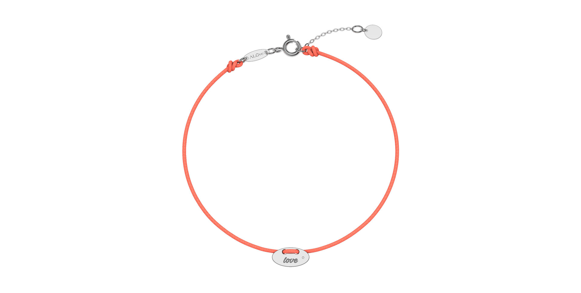 Diamantový náramek se šňůrkou Mini Stamp