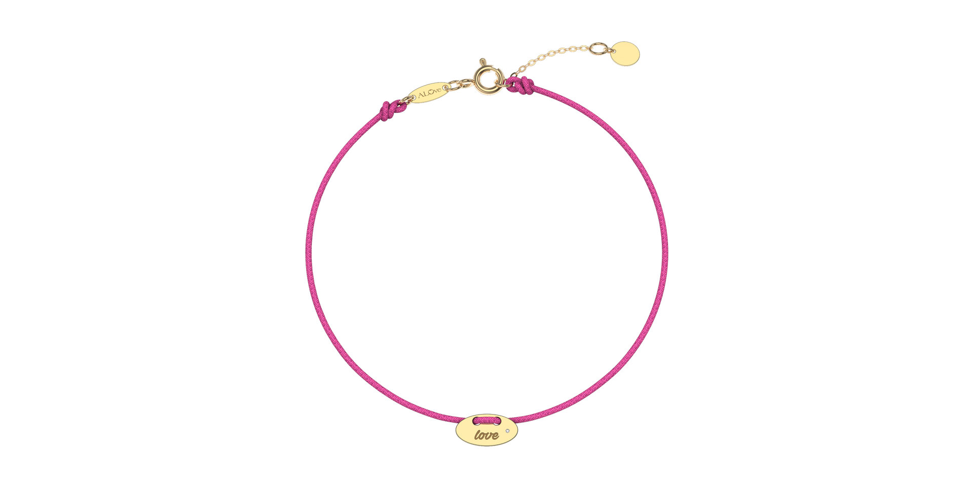 Diamantový náramek se šňůrkou Mini Stamp