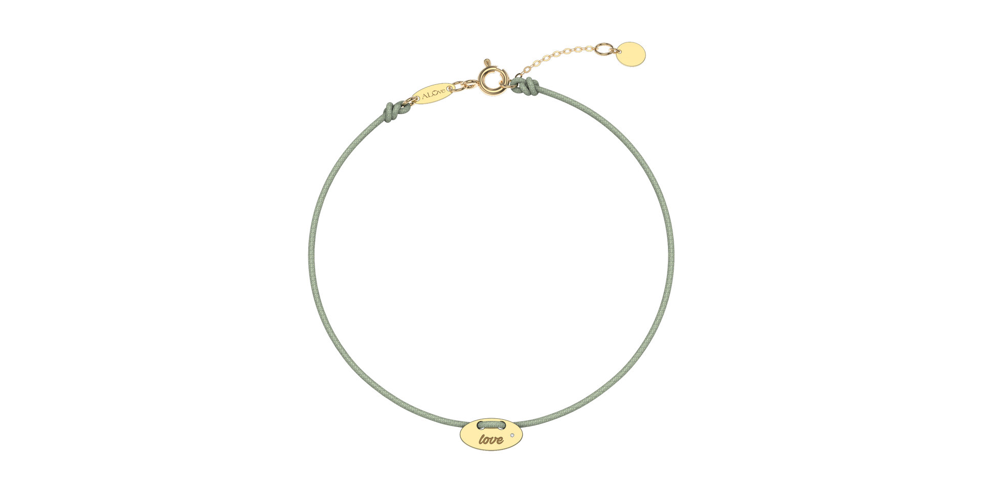 Diamantový náramek se šňůrkou Mini Stamp