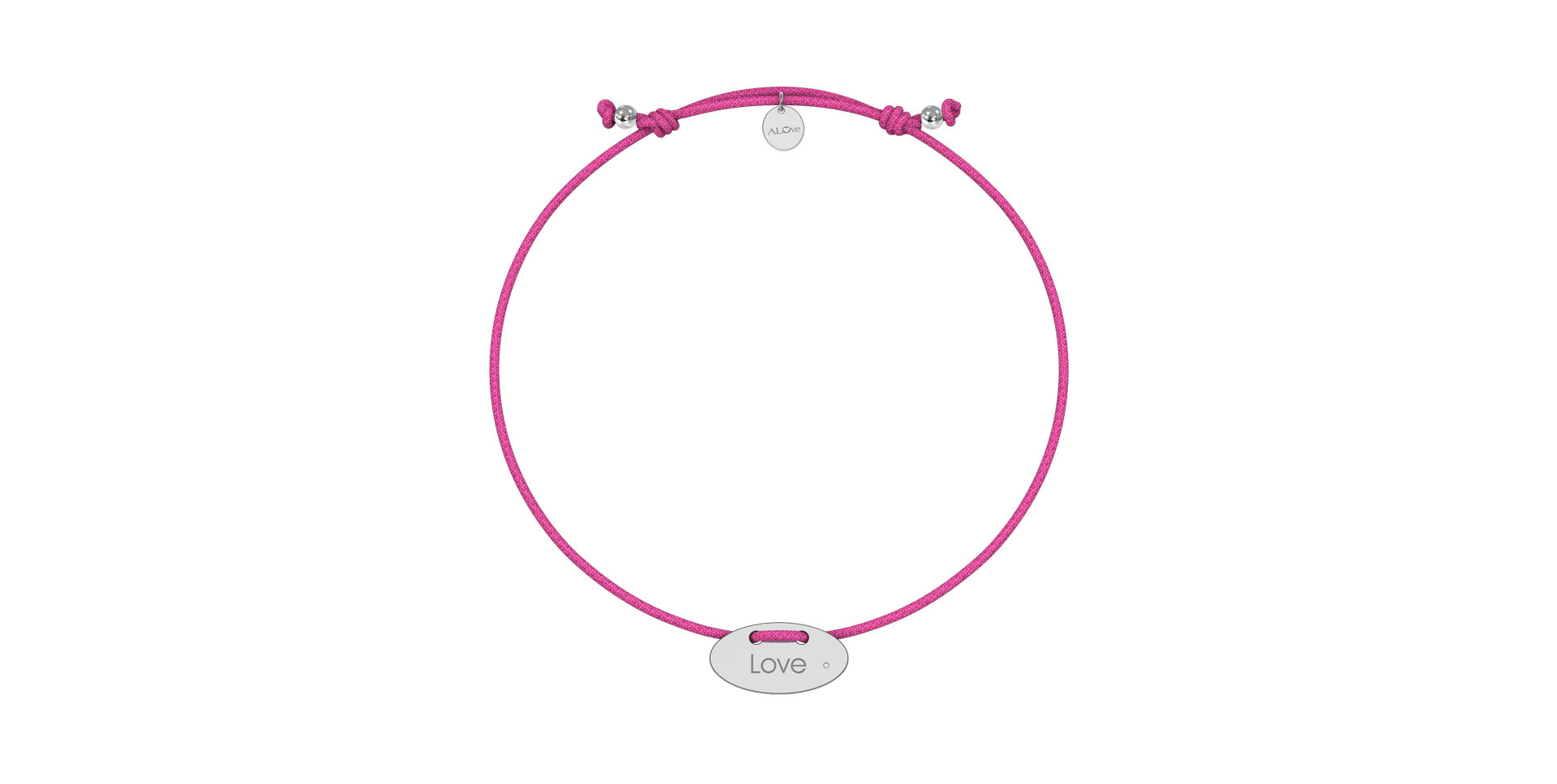 Diamantový náramek se šňůrkou Stamp