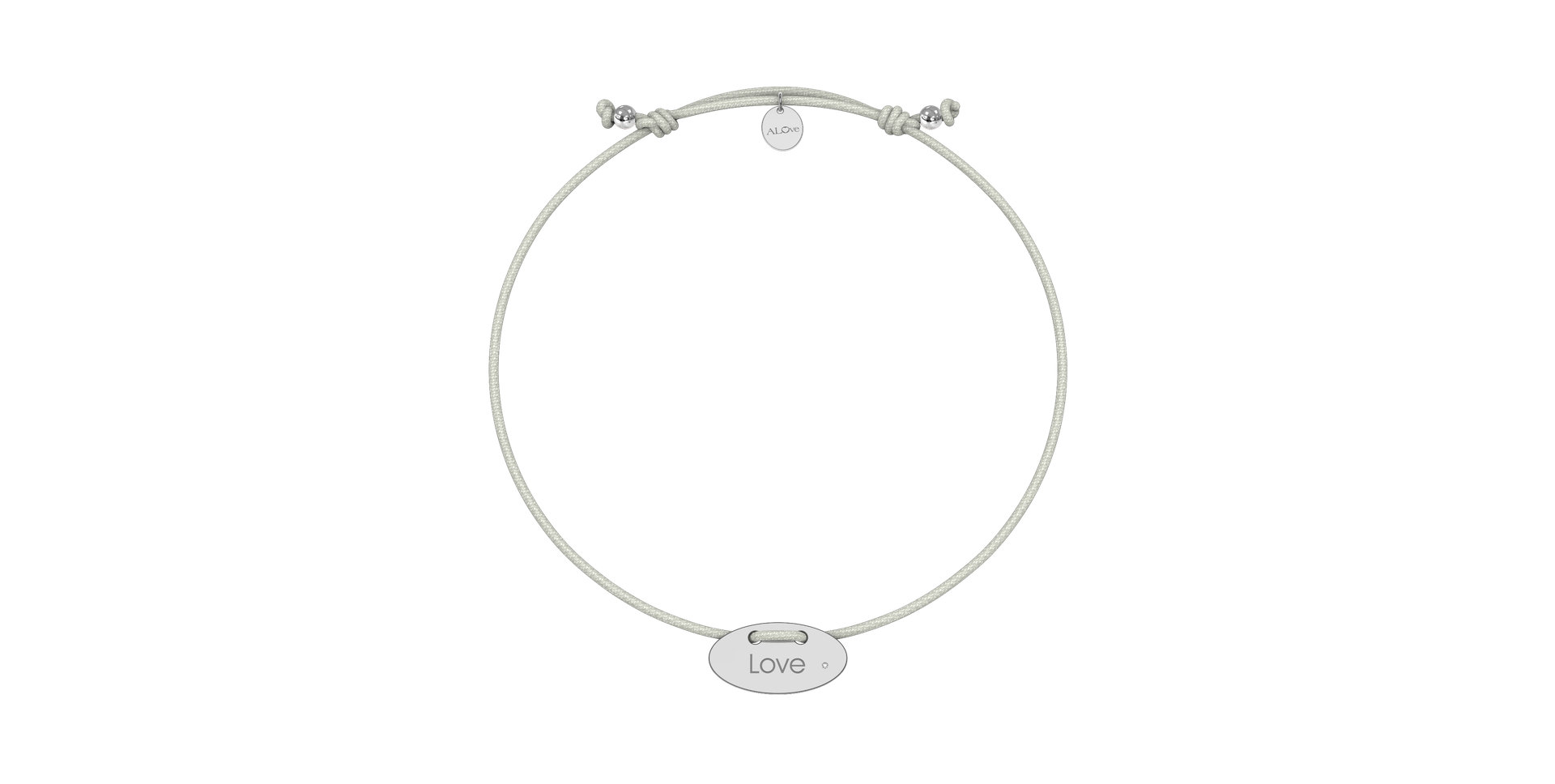 Diamantový náramek se šňůrkou Stamp