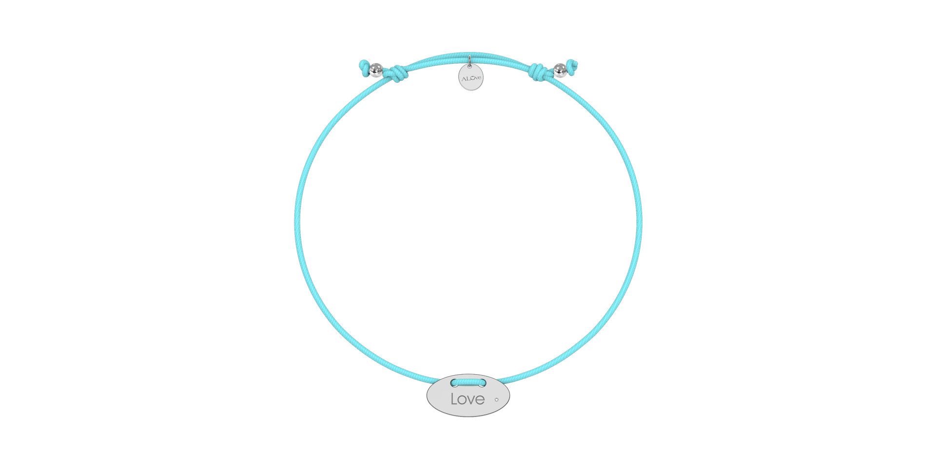 Diamantový náramek se šňůrkou Stamp