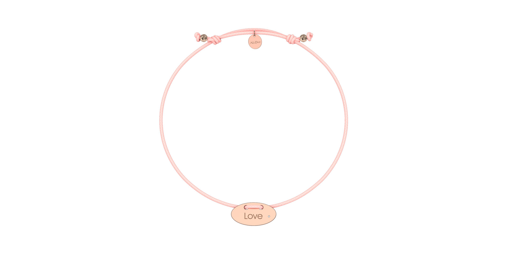 Diamantový náramek se šňůrkou Stamp