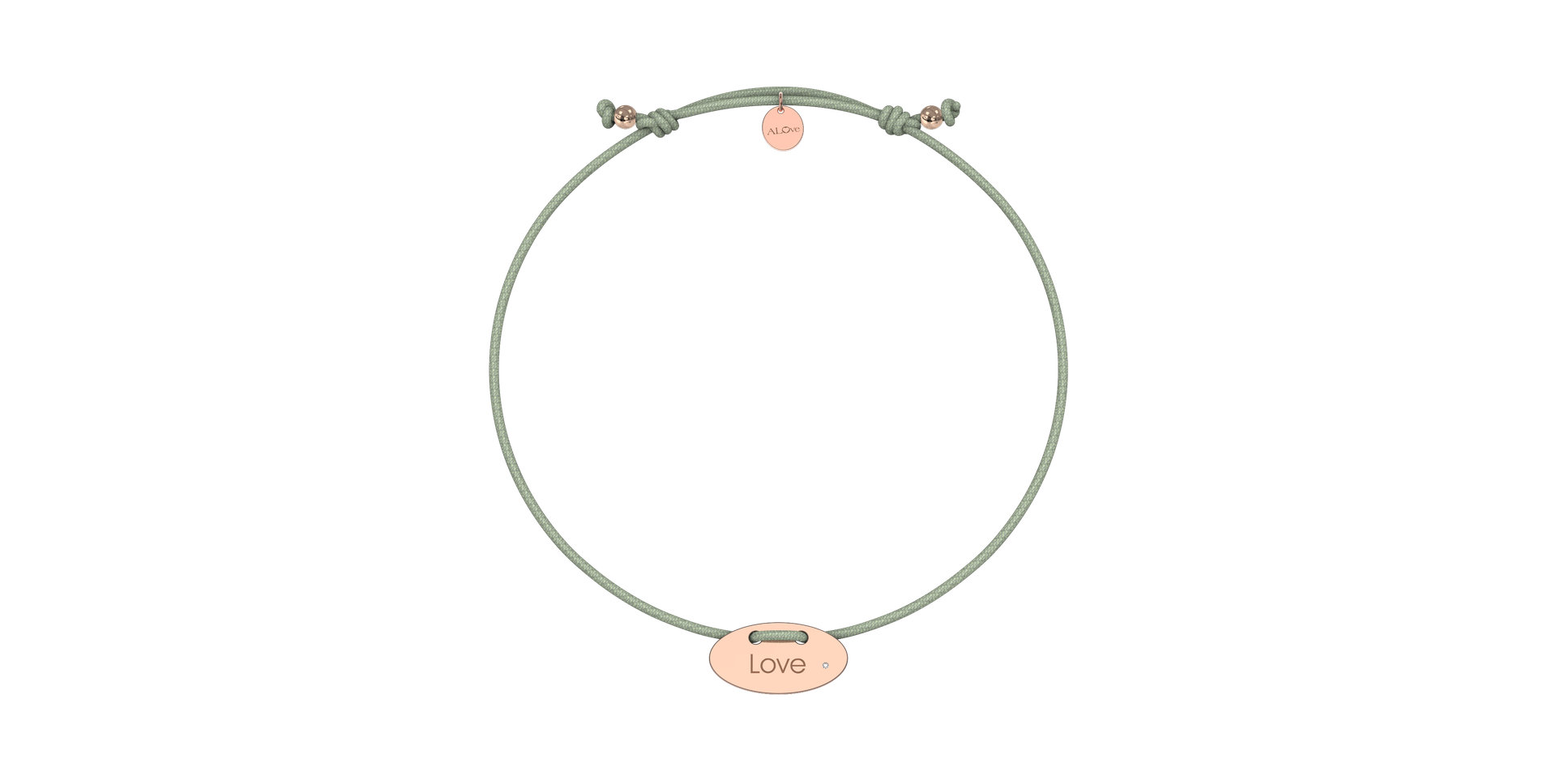 Diamantový náramek se šňůrkou Stamp