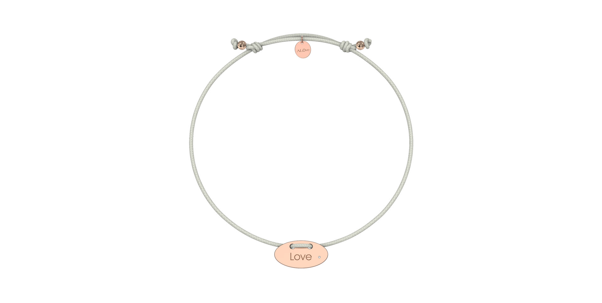 Diamantový náramek se šňůrkou Stamp