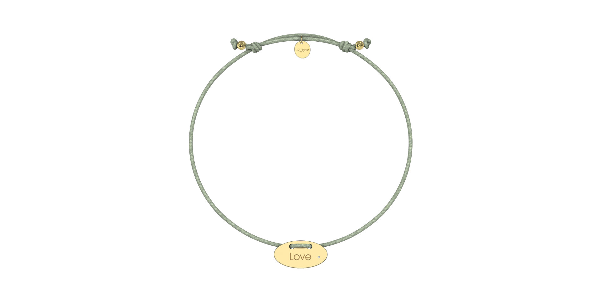 Diamantový náramek se šňůrkou Stamp