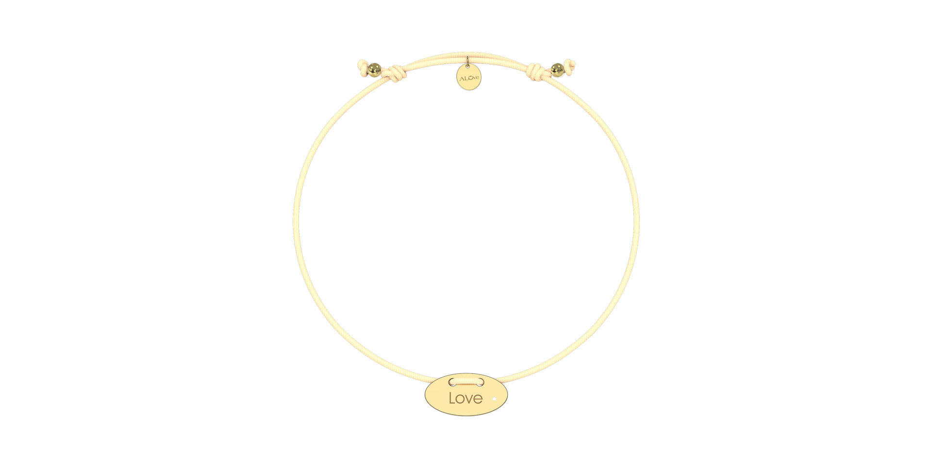 Diamantový náramek se šňůrkou Stamp