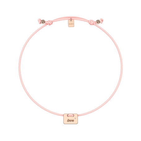 Diamantový náramek se šňůrkou Military Stamp Love