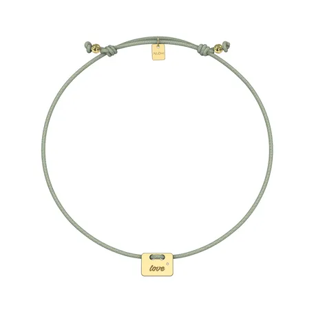 Diamantový náramek se šňůrkou Military Stamp Love