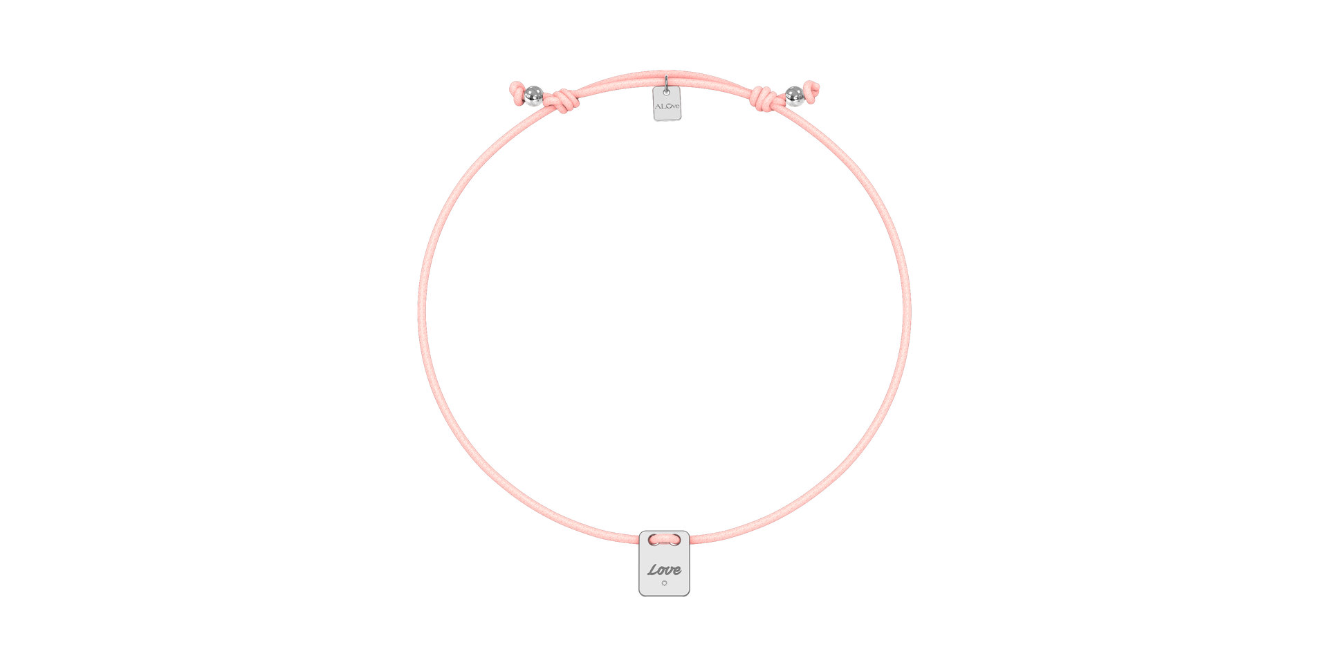 Diamantový náramek se šňůrkou Mini Stamp Love