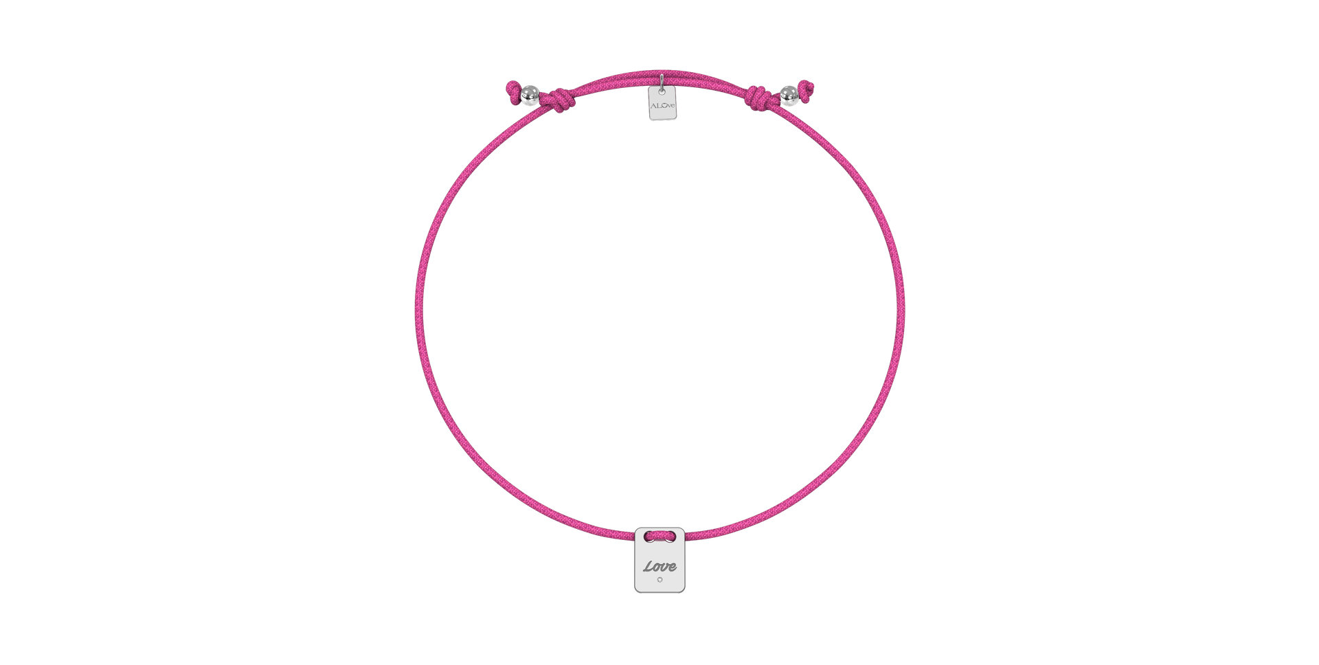 Diamantový náramek se šňůrkou Mini Stamp Love