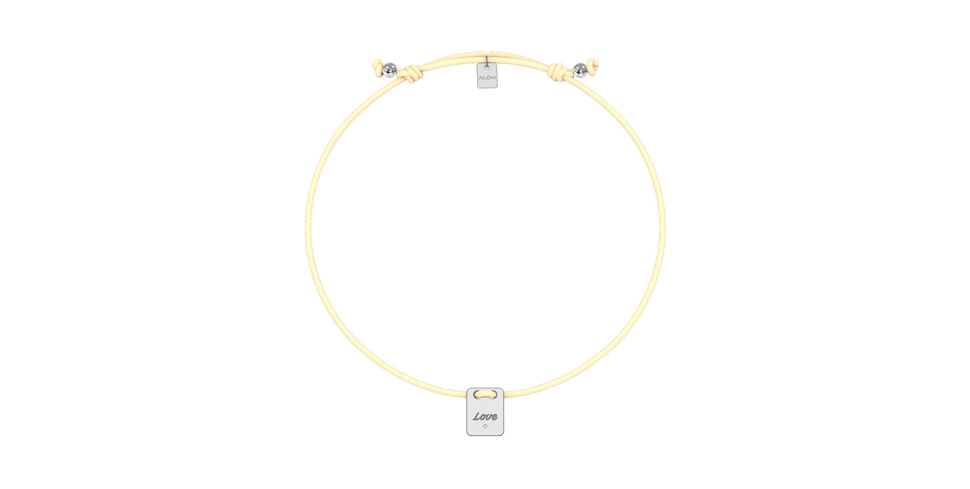 Diamantový náramek se šňůrkou Mini Stamp Love