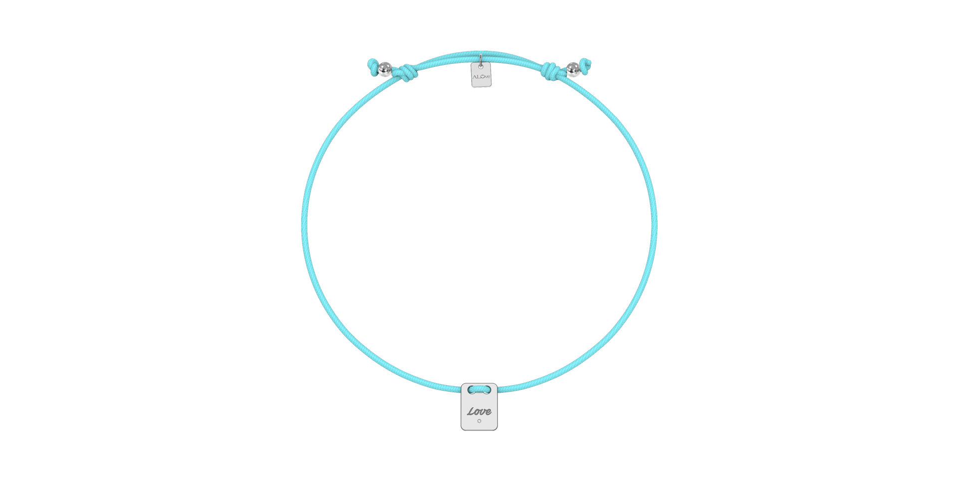 Diamantový náramek se šňůrkou Mini Stamp Love