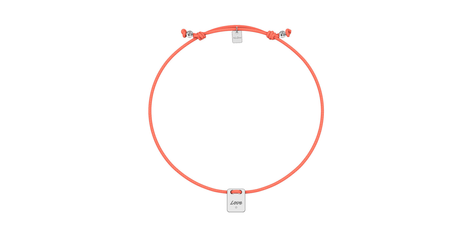 Diamantový náramek se šňůrkou Mini Stamp Love