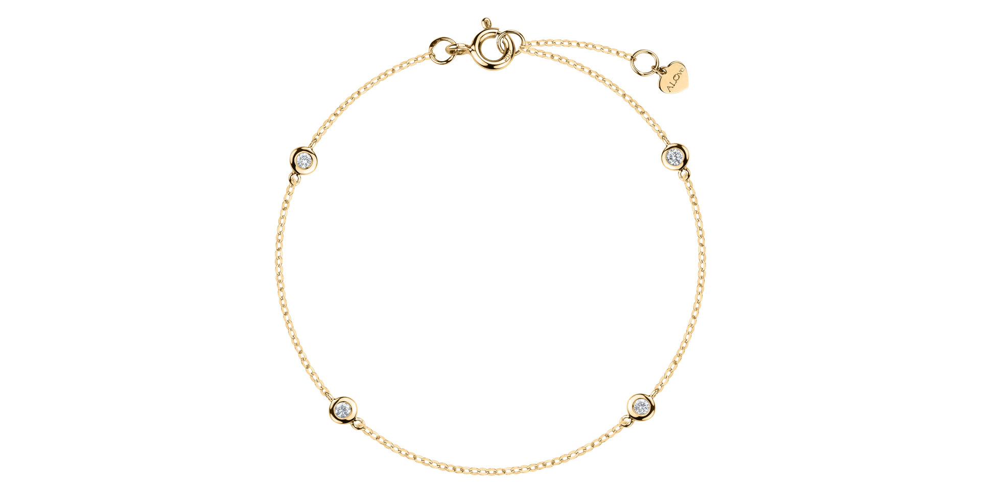 Náramek s diamanty Dots