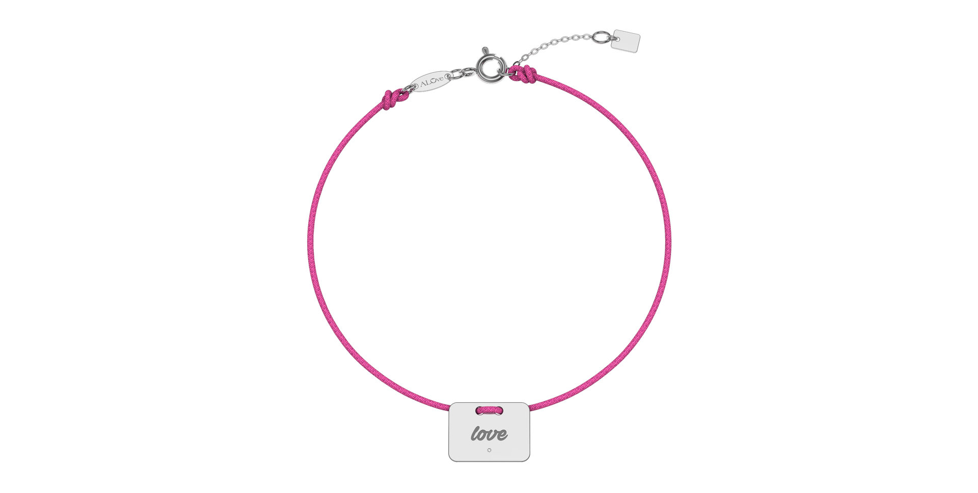 Diamantový náramek se šňůrkou Military Stamp Love