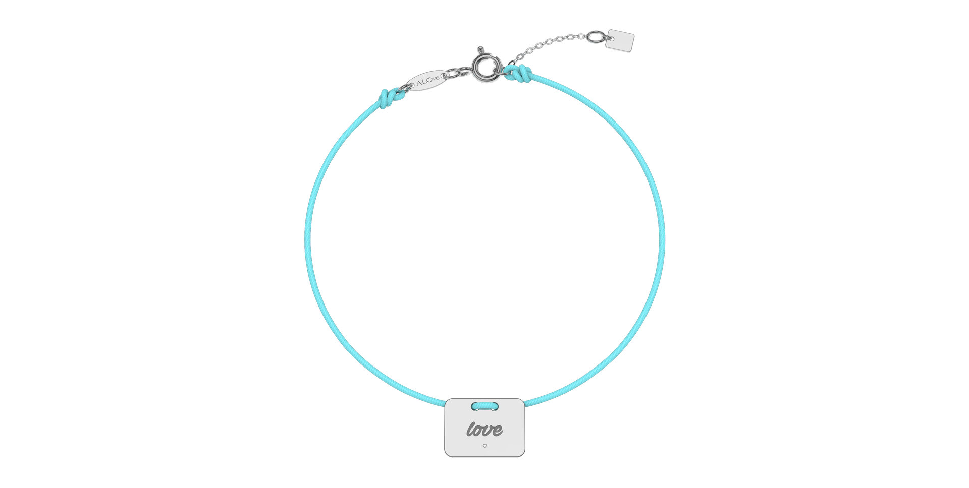 Diamantový náramek se šňůrkou Military Stamp Love