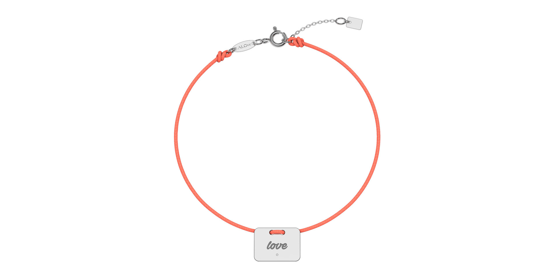 Diamantový náramek se šňůrkou Military Stamp Love