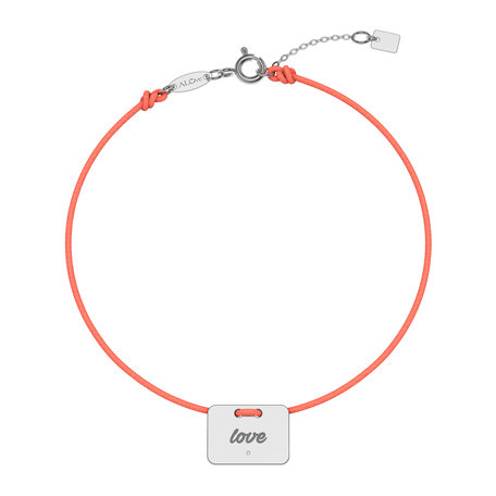 Diamantový náramek se šňůrkou Military Stamp Love