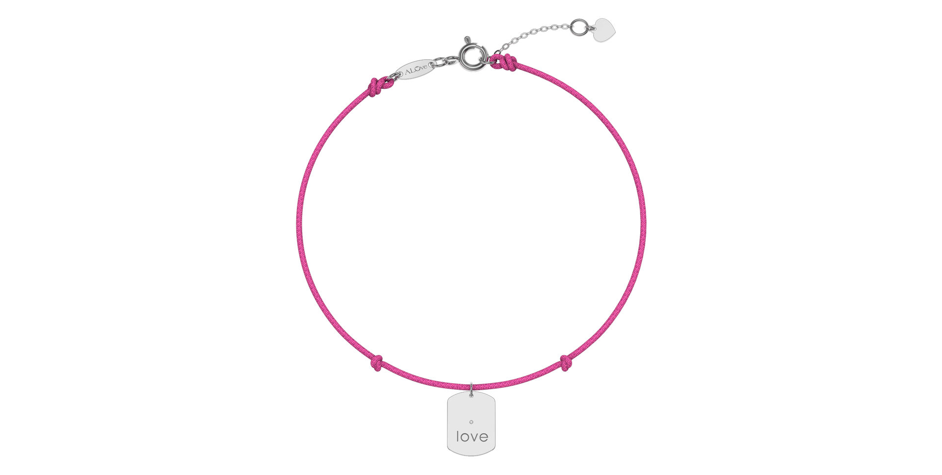 Diamantový náramek se šňůrkou Military Stamp