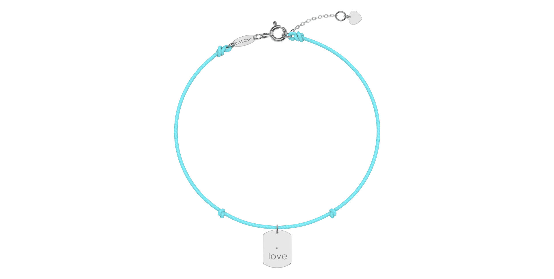 Diamantový náramek se šňůrkou Military Stamp