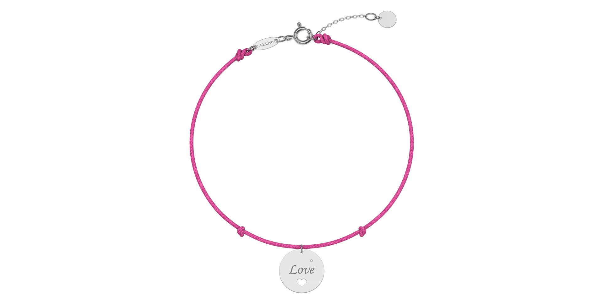 Diamantový náramek se šňůrkou Love Magical