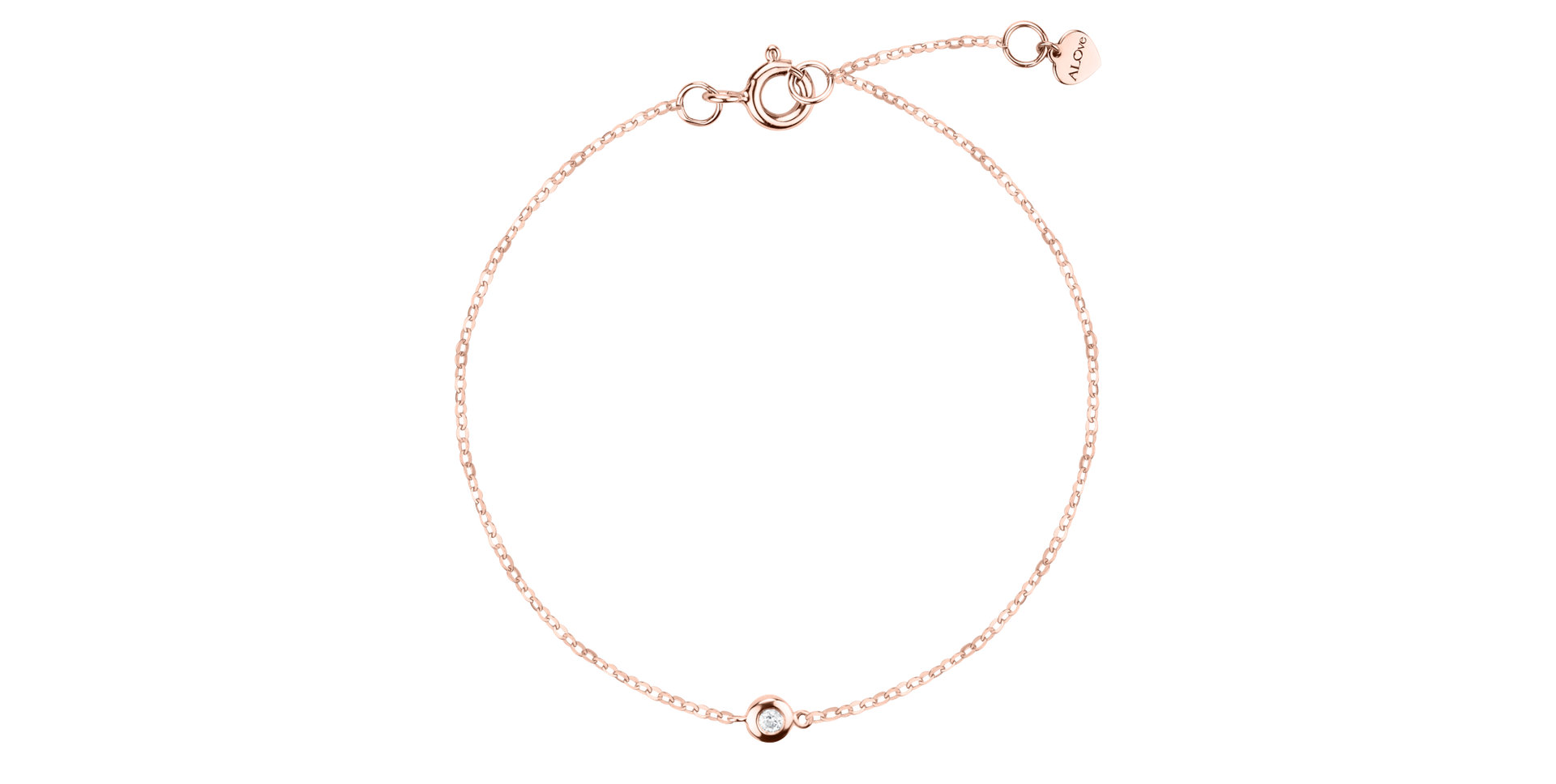 Náramek s diamantem Lovely Drop