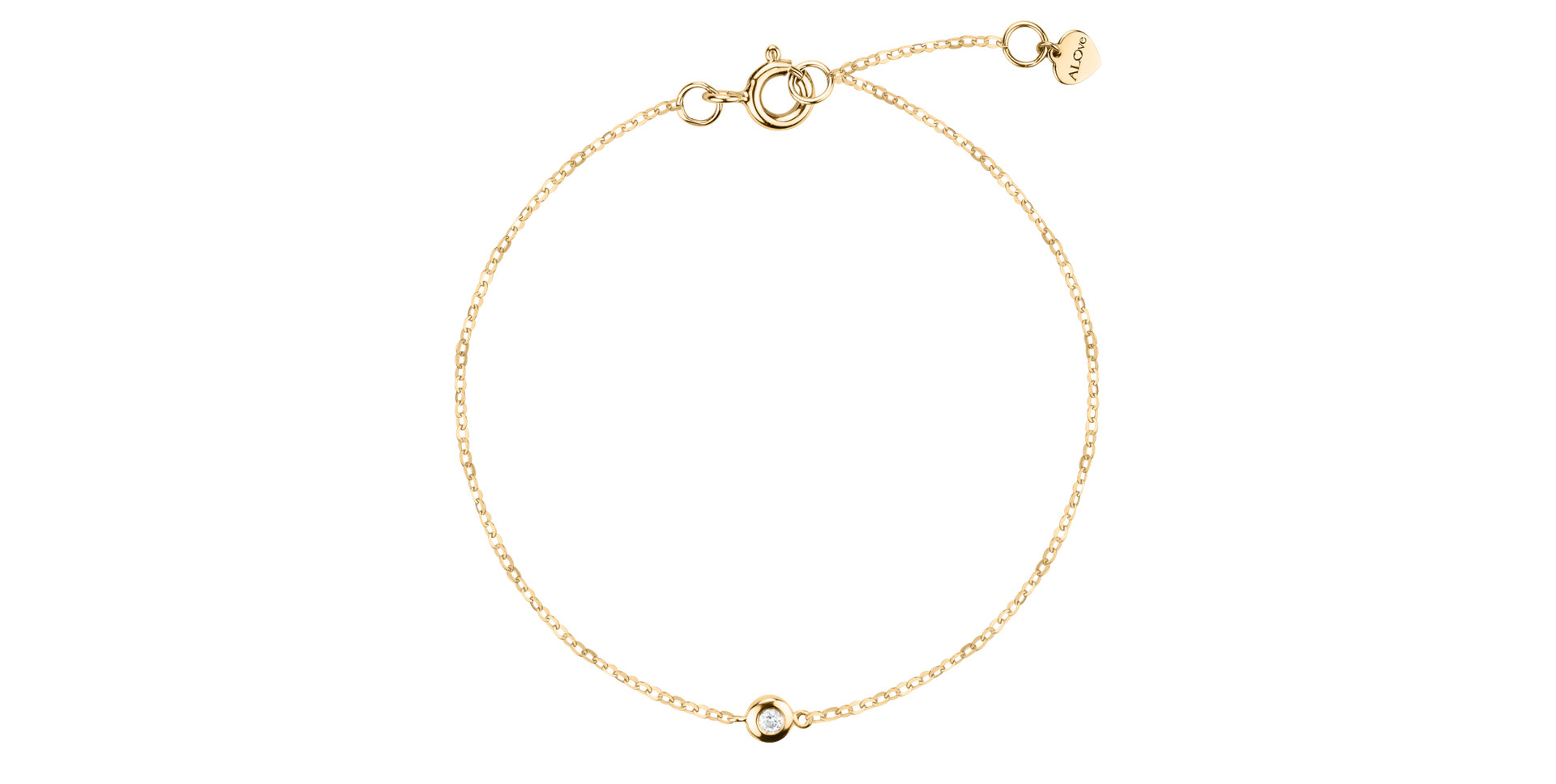 Náramek s diamantem Lovely Drop