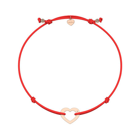 Diamantový náramek se šňůrkou Love