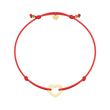 Diamantový náramek se šňůrkou Love