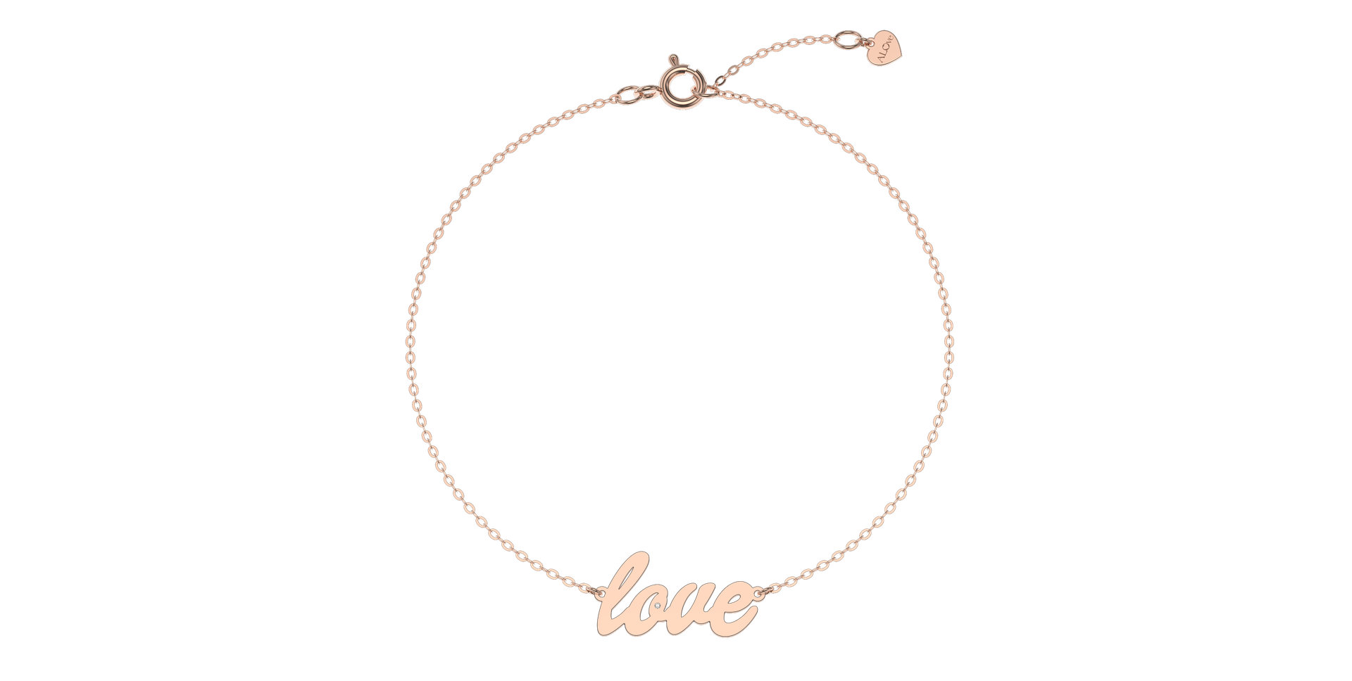 Náramek s diamantem Love