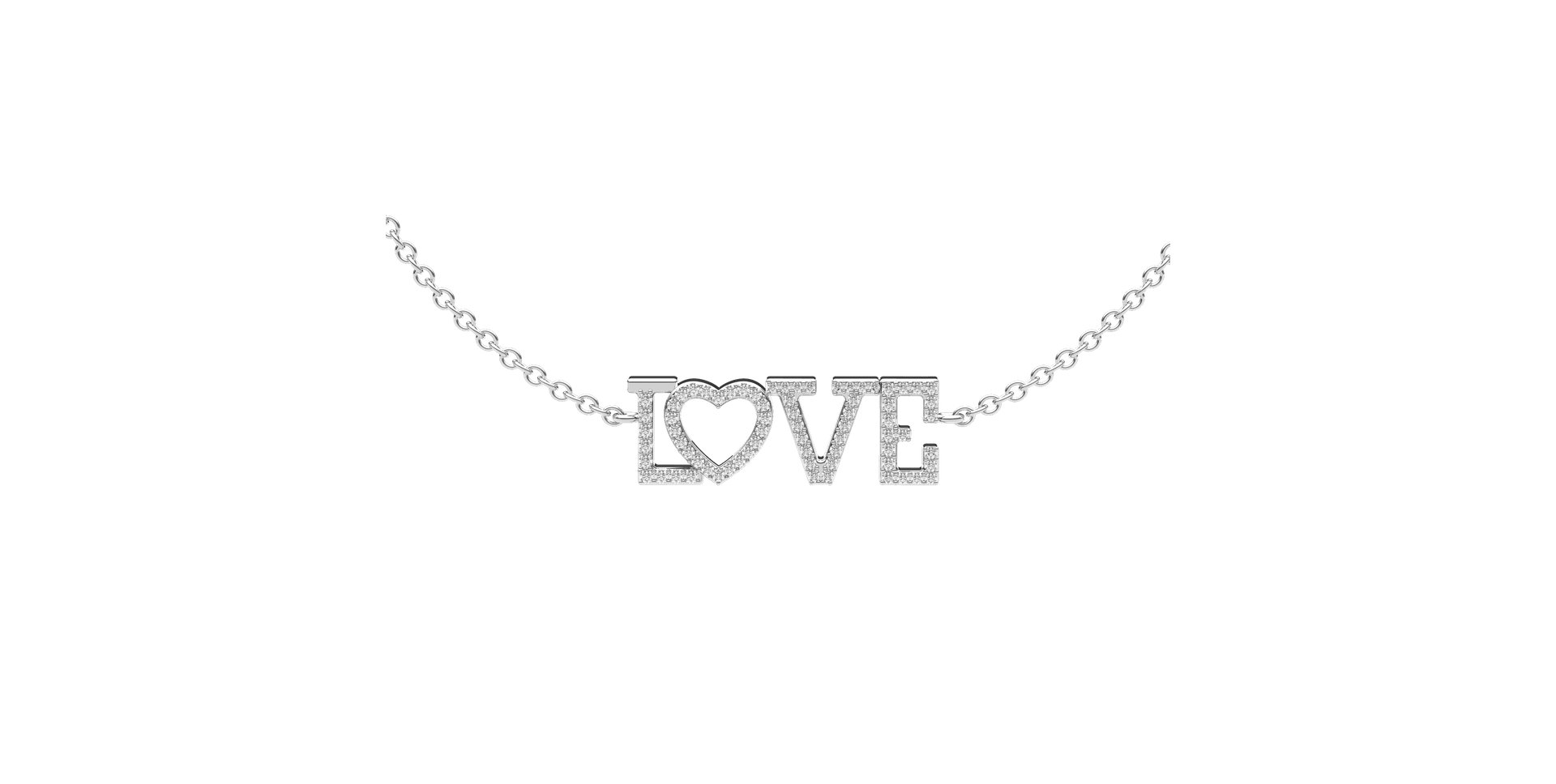 Náramek s diamanty Love