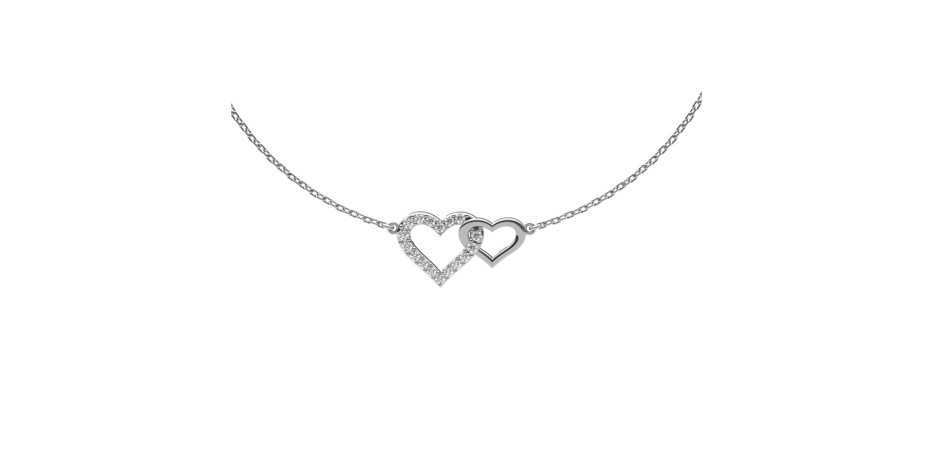 Náramek s diamanty Hearts