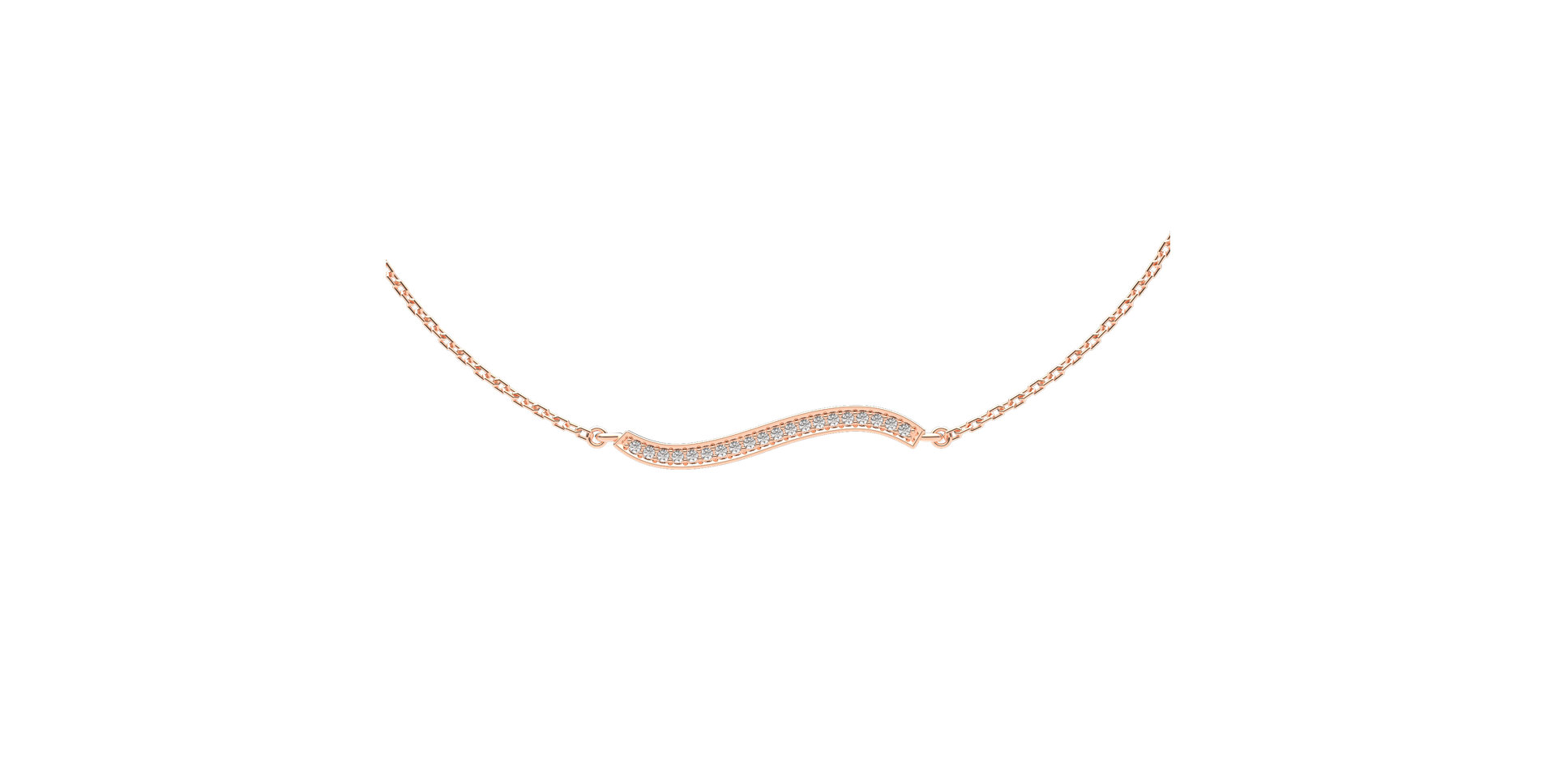 Náramek s diamanty Wave