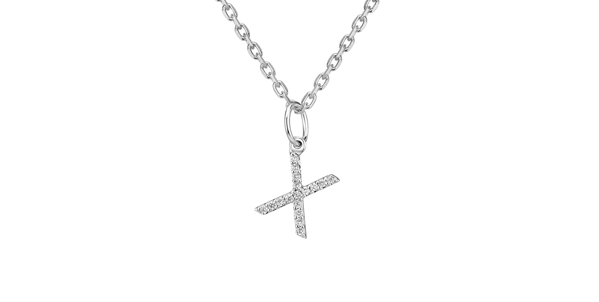 Přívěsek s diamanty Line Glitter X