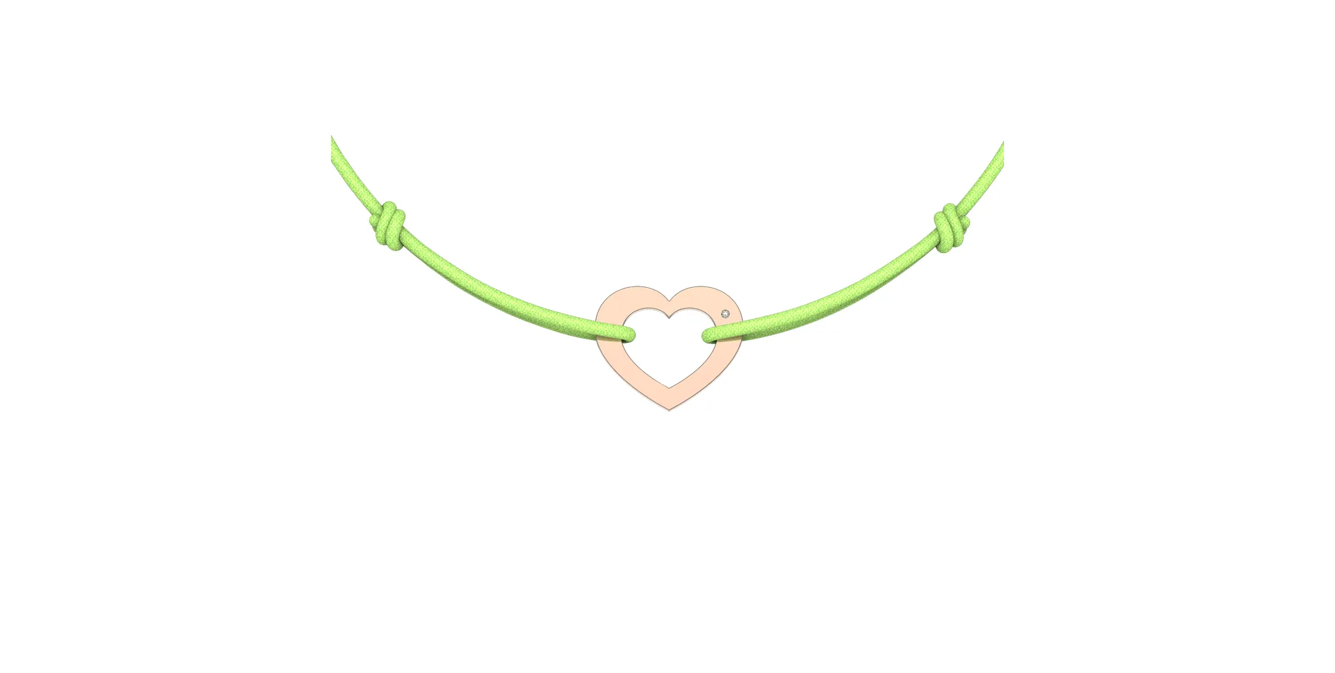 Diamantový náramek se šňůrkou Love