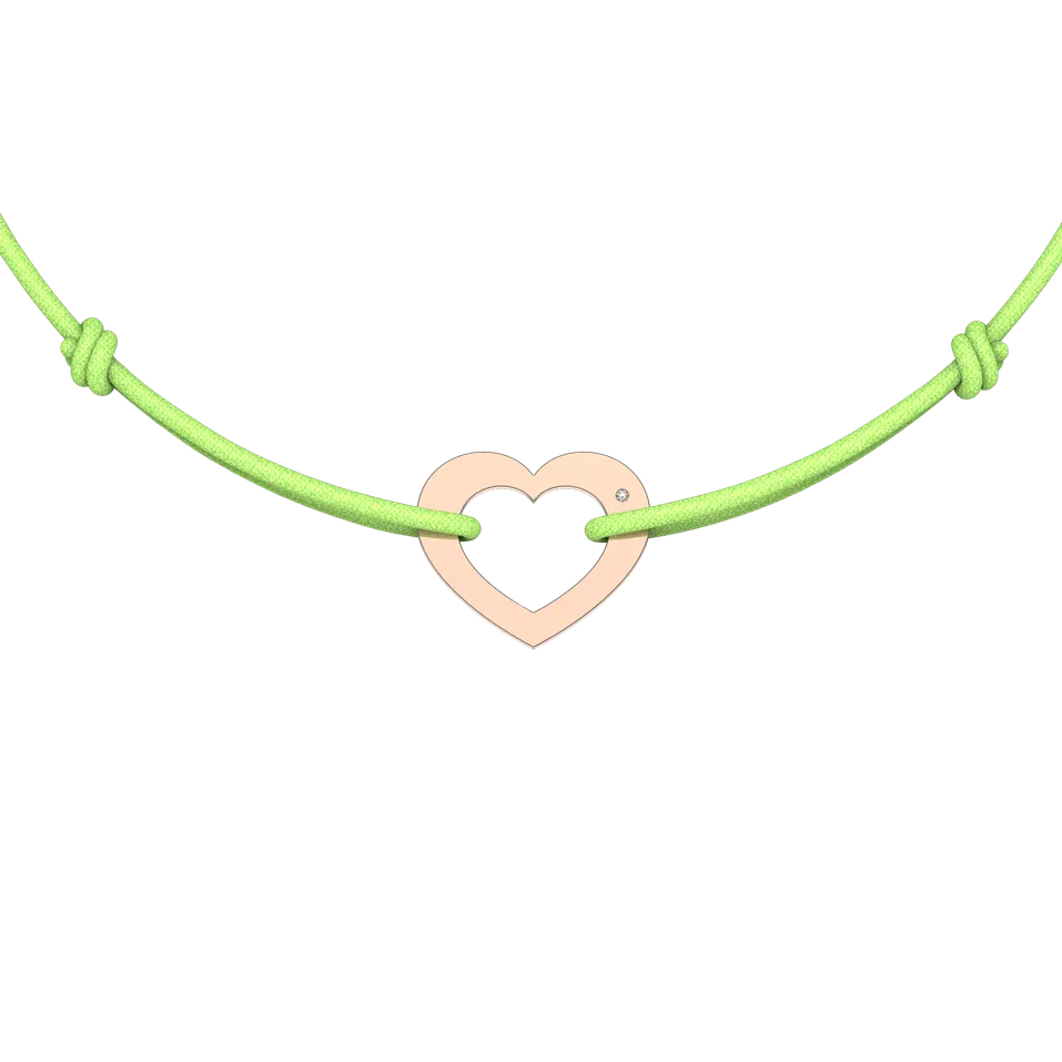 Diamantový náramek se šňůrkou Love